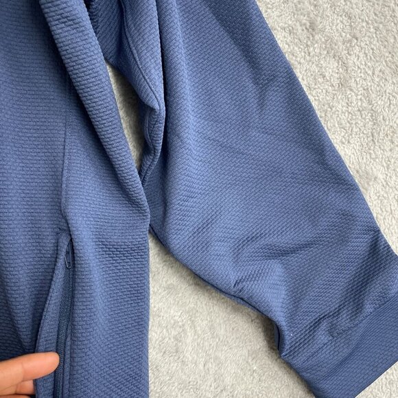 NEW Bench Men's L Blue Full-Zip Mock neck Quick Dry Sweatshirt - Picture 9 of 10